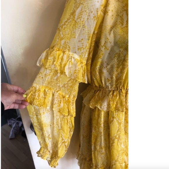 Diane von Furstenberg Haven Snake Print Silk Ruffle Dress - Picture 7 of 10